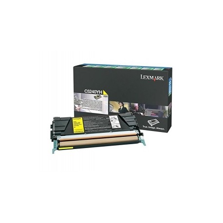 Toner Lexmark C5240YH Amarillo, 5000 Páginas