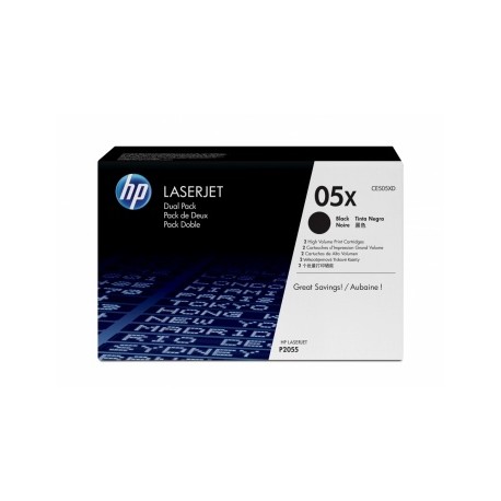 Toner HP 05X Paquete Doble Negro, 2 x 6500 Páginas
