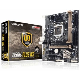 Tarjeta Madre Gigabyte micro ATX GA-X150M-PLUS WS, S-1151, Intel C232, USB 2.0/3.0, 32GB DDR4, para Intel