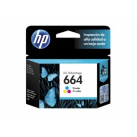 Cartucho HP 664 Tricolor, 100 Páginas