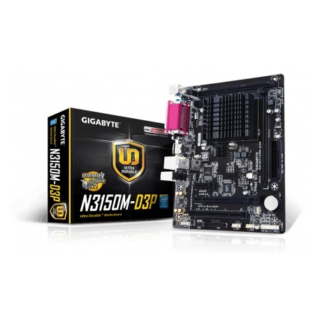 Tarjeta Madre Gigabyte micro ATX N3150M-D3P, Intel Celeron N3150 Integrada, HDMI, USB 3.0, 8GB DDR3, para Intel