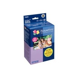 Epson Kit Cartucho y Papel T5846 4-Colores, 150 Páginas de 4x6