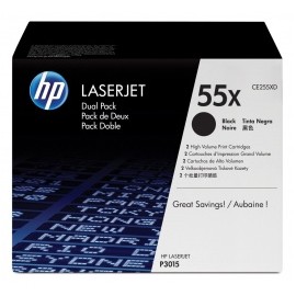 Toner HP 55X Paquete Doble Negro, 2x 12.500 Páginas