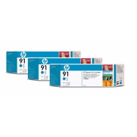Cartucho HP 91 Paquete Triple Cyan 775ml