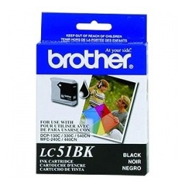 Cartucho Brother LC51BK Negro, 500 Páginas