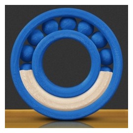 MakerBot Bobina de Filamento Soluble, Diámetro 1.75mm, 1kg, Azul/Blanco