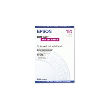 Epson Papel Photo Quality 102 gm², 100 Hojas A3, Blanco