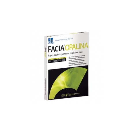 Copamex Papel Facia Opalina 120g/m², 100 Hojas de Tamaño Carta, Blanco