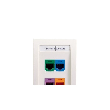 Panduit Etiqueta No Adhesiva de Poliéster, Identificador para 4 Puertos Mini-Com, 2.61'' x 0.35'', Blanco