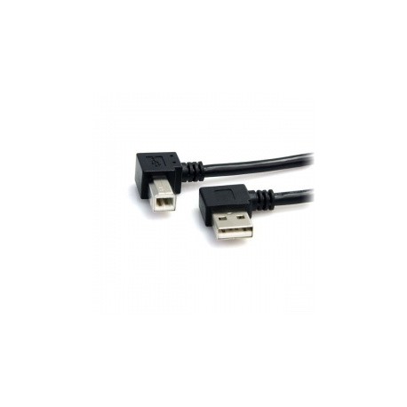 StarTech.com Cable USB para Impresora Acodado en Ángulo, USB A Macho - USB B Macho, 90cm, Negro