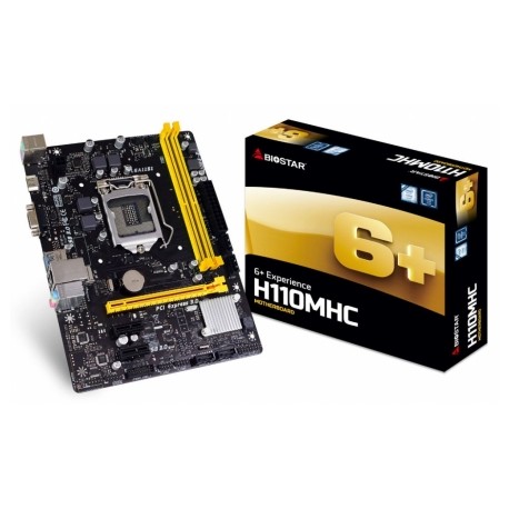 Tarjeta Madre Biostar micro ATX H110MHC, S-1151, Intel H110, HDMI, USB 3.0, 32GB DDR4, para Intel