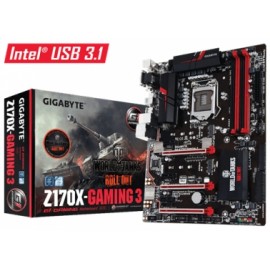 Tarjeta Madre Gigabyte ATX GA-Z170X-Gaming 3-EU, S-1151, Intel Z170, HDMI, USB 3.1, 64GB DDR4, para Intel