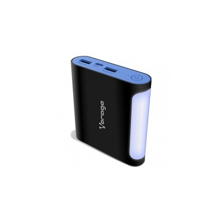 Cargador Portátil Vorago PowerBank 301, 12.000mAh, USB y Micro-USB, Negro/Azul