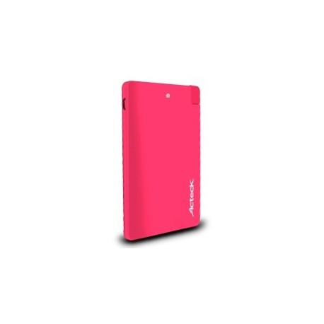 Cargador Portátil Acteck Power Bank PB-250, 2500mAh, Rosa