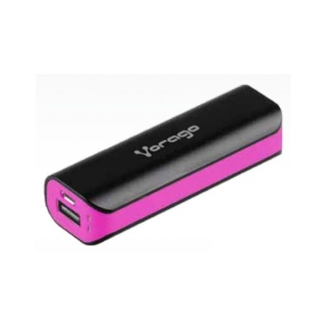 Cargador Portátil Vorago Power Bank AU-109, 2200mAh, Negro/Rosa