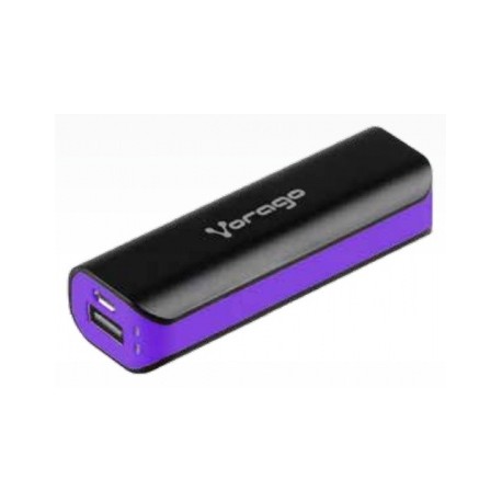 Cargador Portátil Vorago Power Bank AU-109, 2200mAh, Negro/Morado