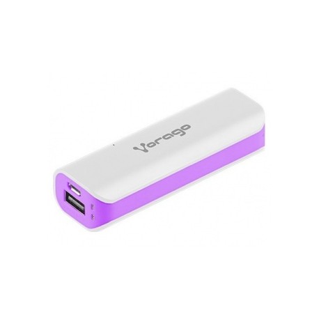 Cargador Portátil Vorago PowerBank AU-107, 2600mAh, USB, Morado/Blanco