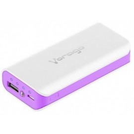 Cargador Portátil Vorago PowerBank AU-200, 6000mAh, USB, Morado/Blanco