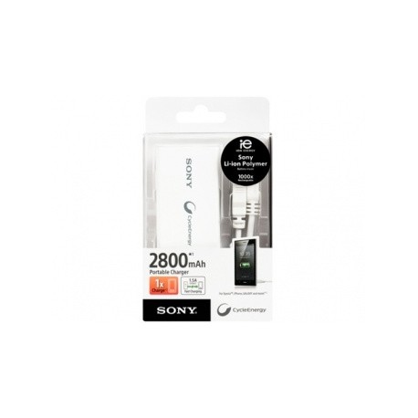 Cargador Portátil Sony CP-V3/W, 2800mAh, Blanco