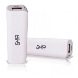 Cargador Portátil Ghia Power Bank Volta GAC-017, 2000mAh, Gris/Blanco