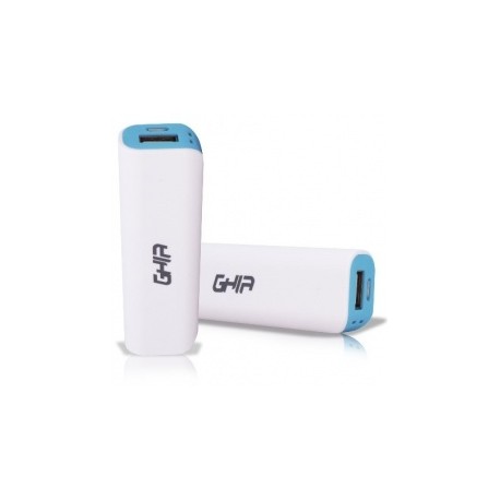 Cargador Portátil Ghia Power Bank Volta GAC-020, 2000mAh, Azul/Blanco