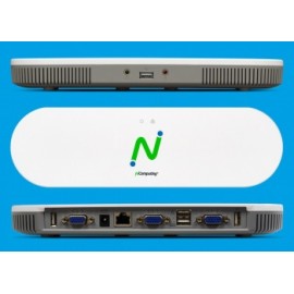 NComputing MX100S Thin Client para vSpace, 1x RJ-45, 3x USB 2.0, Gris/Blanco