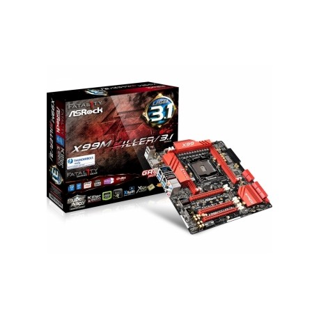 Tarjeta Madre ASRock micro ATX Fatal1ty X99M Killer 3.1, S-2011v3, Intel X99, 64GB DDR4, para Intel