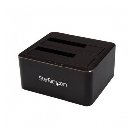 StarTech.com Docking Station USB 3.0, 2 Bahías SATA 2.5 3.5 para SSD o Disco Duro, Negro