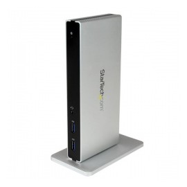 StarTech.com Replicador de Puertos Universal USB 3.0 para Laptop con DVI Doble y Ethernet Gigabit con Adaptadores HDMI VGA