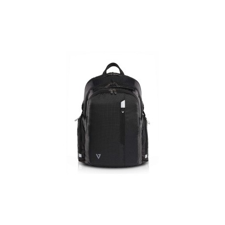 V7 Mochila de Poliéster para Laptop 15.6, Negro