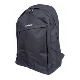 Manhattan Mochila Knappack de PVC/Poliester para Laptop 15.6'' Negro