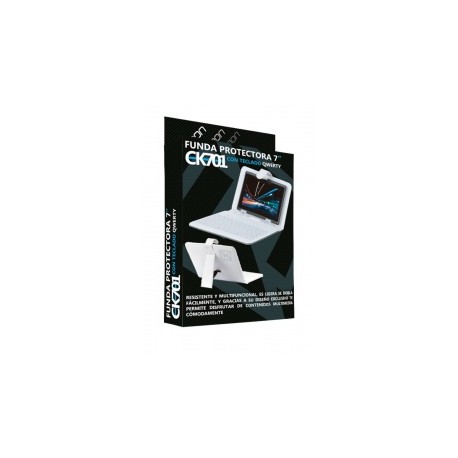 Necnon Funda con Teclado CK1001 para Tablet 10, Blanco