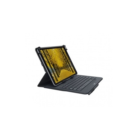Logitech Funda con Teclado para Tablet Universal Folio, Bluetooth, Negr0