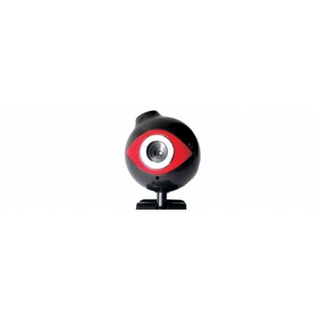 Naceb Webcam NA-075, 0.3MP, 640 x 480 Pixeles, Negro/Rojo