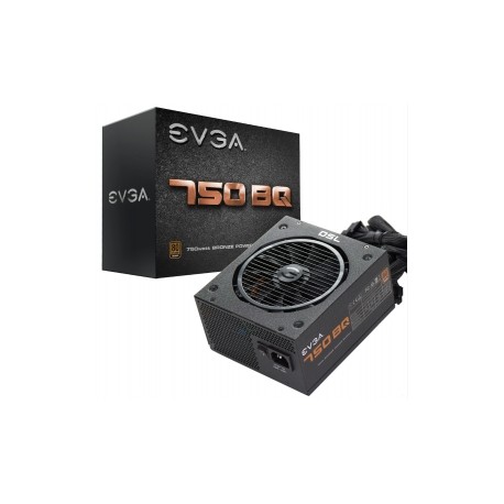 Fuente de Poder EVGA 750 BQ 80 PLUS Bronze, 24-pin ATX, 140mm, 750W