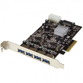 StarTech.com Tarjeta PCI Express de 4 Puertos USB 3.1, 2 Canales Dedicados