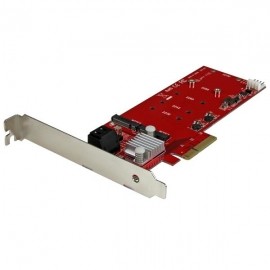 StarTech.om Tarjeta PCI Express Controladora de 2x SSD NGFF M.2 y 2x Puertos SATA III