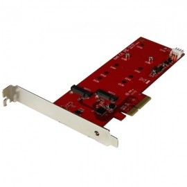 StarTech.com Tarjeta Controladora M.2 SATA III PCI Express para 2x SSD