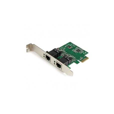 StarTech.com Tarjeta NIC PCI Express Perfil Bajo de 2 Puertos Gigabit Ethernet RJ-45