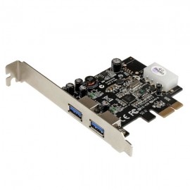 StarTech.com Tarjeta PCI Express con Fuente Molex, 2 Puertos USB 3.0