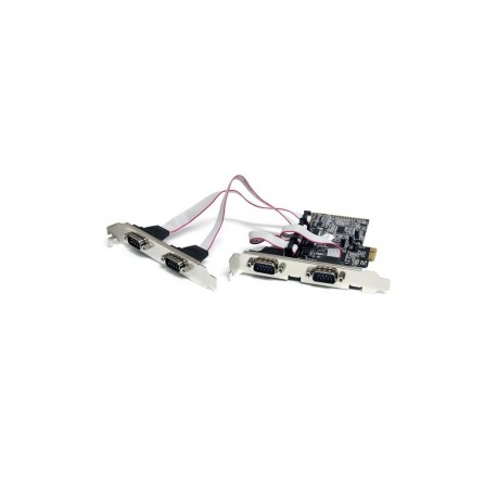 StarTech.com Tarjeta PCI Express de 4 Puertos Serie RS232 UART 16550 Serial DB9