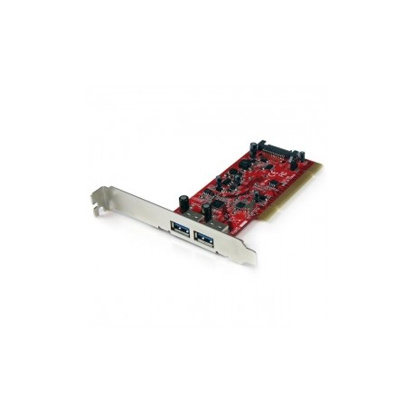 StarTech.com Tarjeta PCI SuperSpeed PCIUSB3S22, 2x USB 3.0, 1 Puerto SATA Interno