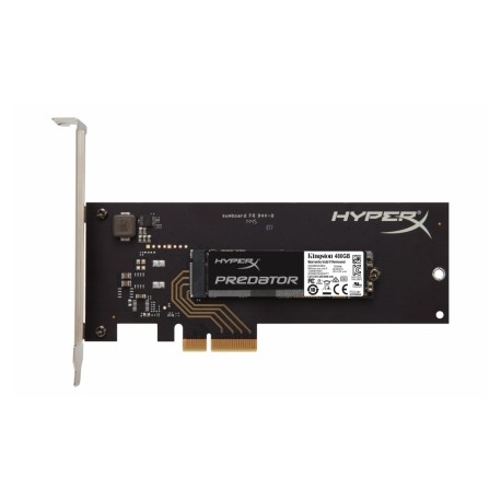 SSD Kingston HyperX Predator PCIe 2.0 x4, 480GB, M.2 2280, con Adaptador HHHL