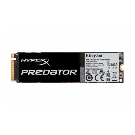 SSD Kingston HyperX Predator PCIe 2.0 x4, 240GB, M.2 2280, con Adaptador HHHL