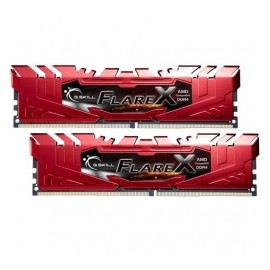 Kit Memoria RAM G.Skill Flare X DDR4, 2400MHz, 32GB (2 x 16GB), Non-ECC, CL16, Rojo