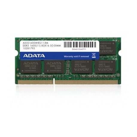 Memoria RAM Adata DDR3, 1600MHz, 4GB, CL11, SO-DIMM