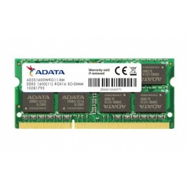 Memoria RAM Adata DDR3, 1600MHz, 4GB, Non-ECC, CL11, SO-DIMM