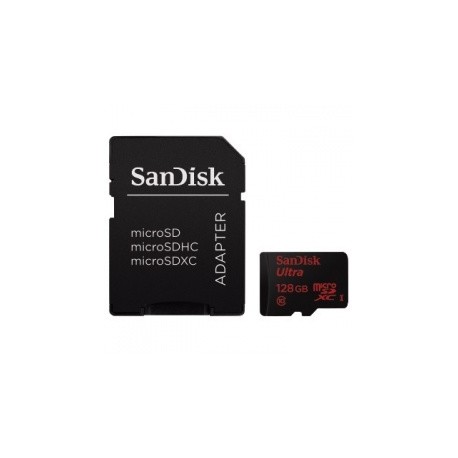 Memoria Flash SanDisk Ultra, 128GB microSDXC UHS-I Clase 10, con Adaptador