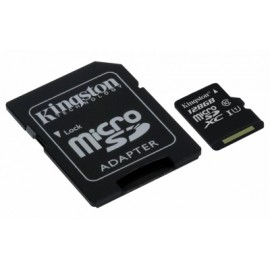 Memoria Flash Kingston, 128GB microSDXC Clase 10 UHS-I, con Adaptador SD