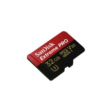 Memoria Flash SanDisk Extreme PRO, 32GB MicroSDHC UHS-I Clase 10, con Adaptador